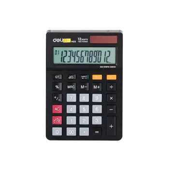 DELI ΑΡΙΘΜΟΜΗΧΑΝΗ 12 ΨΗΦΙΩΝ 14.9x10.4x2.6cm SMART ΜΑΥΡΗ