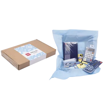 DELI ΚΟΥΤΙ ΓΕΜΑΤΟ 12 ΤΕΜΑΧΙΑ ΔΙΑΦΟΡΑ OFFICE KIT ΜΠΛΕ