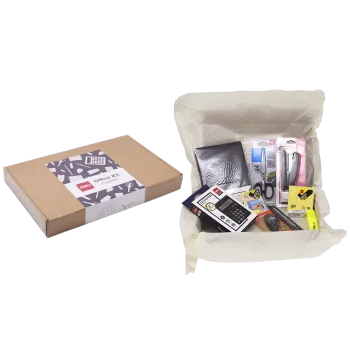 DELI ΚΟΥΤΙ ΓΕΜΑΤΟ 12 ΤΕΜΑΧΙΑ ΔΙΑΦΟΡΑ OFFICE KIT ΑΣΠΡΟ-ΜΑΥΡΟ