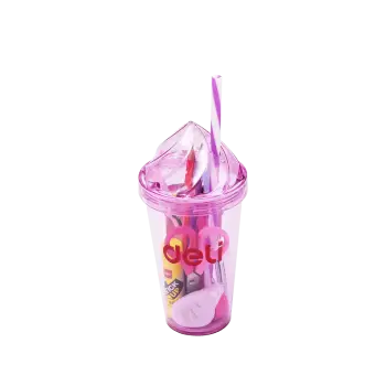 DELI ΠΟΤΗΡΙ ΓΕΜΑΤΟ ΠΛΑΣΤΙΚΟ ΣΕΤ 10 ΤΕΜΑΧΙΩΝ BACK TO SCHOOL ΡΟΖ 15 ΤΕΜΑΧΙΑ (Το προιόν πωλείται σε μεμονωμένα τεμάχια του ενός)