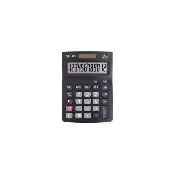 DELI ΑΡΙΘΜΟΜΗΧΑΝΗ 12 ΨΗΦΙΩΝ 14.6x10.3x3.2cm SMART ΜΑΥΡΗ