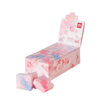 DELI ΒΙΤΡΙΝΑ ΓΕΜΑΤΗ ΓΟΜΑ 35x35x11mm SAKURA ΑΣΣΟΡΤΙ 32 ΤΕΜΑΧΙΑ (Το προιόν πωλείται σε μεμονωμένα τεμάχια του ενός)