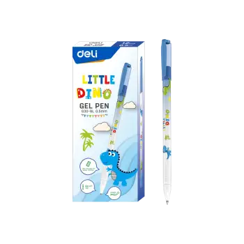DELI ΣΤΥΛΟ GEL ΚΑΠΑΚΙ ΛΑΒΗ GRIP 0.5 LITTLE DINO ΜΠΛΕ 12 ΤΕΜΑΧΙΑ (Το προιόν πωλείται σε μεμονωμένα τεμάχια του ενός)