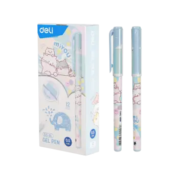 DELI ΣΤΥΛΟ GEL ΚΑΠΑΚΙ ΛΑΒΗ GRIP 0.5 MIYOU ΜΠΛΕ 12 ΤΕΜΑΧΙΑ (Το προιόν πωλείται σε μεμονωμένα τεμάχια του ενός)