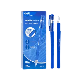 DELI ΣΤΥΛΟ GEL ΚΑΠΑΚΙ 0.5mm ΜΠΛΕ 12 ΤΕΜΑΧΙΑ (Το προιόν πωλείται σε μεμονωμένα τεμάχια του ενός)