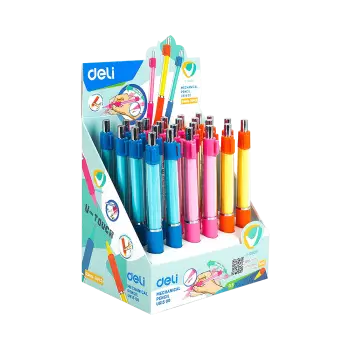 DELI ΜΟΛΥΒΙ ΜΗΧΑΝΙΚΟ SHAKER 0.5mm ΛΑΒΗ ΑΝΑΤΟΜΙΚΗ U-TOUCH ΑΣΣΟΡΤΙ 24 ΤΕΜΑΧΙΑ (Το προιόν πωλείται σε μεμονωμένα τεμάχια του ενός)