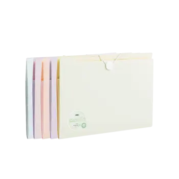 DELI ΦΑΚΕΛΟΣ ΚΟΥΜΠΙ/ΛΑΣΤΙΧΟ 8 ΘΕΣΕΙΣ PP Α4 COLORFUL ΑΣΣΟΡΤΙ