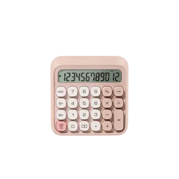 DELI ΑΡΙΘΜΟΜΗΧΑΝΗ 12 ΨΗΦΙΩΝ 13x13.3x2.7cm ΡΟΖ