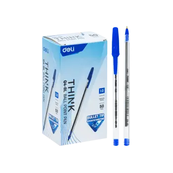 DELI ΣΤΥΛΟ 1.0mm THINK ΜΠΛΕ 50 ΤΕΜΑΧΙΑ (Το προιόν πωλείται σε μεμονωμένα τεμάχια του ενός)