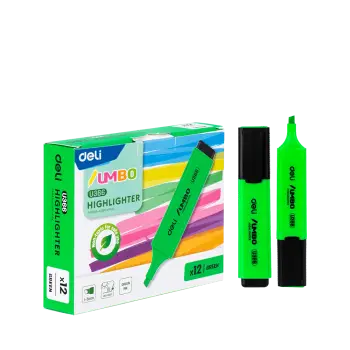 DELI ΜΑΡΚΑΔΟΡΟΣ ΥΠΟΓΡΑΜΜΙΣΗΣ ΠΛΑΚΕ 1-5mm JUMBO ΠΡΑΣΙΝΟ 12 ΤΕΜΑΧΙΑ (Το προιόν πωλείται σε μεμονωμένα τεμάχια του ενός)