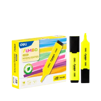 DELI ΜΑΡΚΑΔΟΡΟΣ ΥΠΟΓΡΑΜΜΙΣΗΣ ΠΛΑΚΕ 1-5mm JUMBO ΚΙΤΡΙΝΟ 12 ΤΕΜΑΧΙΑ (Το προιόν πωλείται σε μεμονωμένα τεμάχια του ενός)