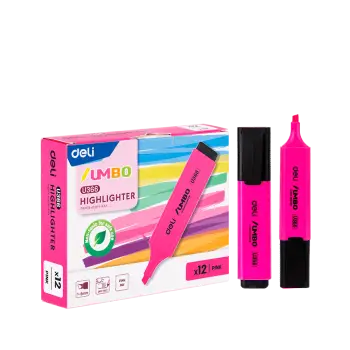 DELI ΜΑΡΚΑΔΟΡΟΣ ΥΠΟΓΡΑΜΜΙΣΗΣ ΠΛΑΚΕ 1-5mm JUMBO ΡOΖ 12 ΤΕΜΑΧΙΑ (Το προιόν πωλείται σε μεμονωμένα τεμάχια του ενός)