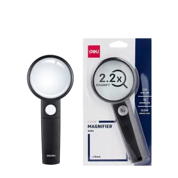 DELI ΦΑΚΟΣ ΜΕΓΕΘΥΝΤΙΚΟΣ ΡΑΚΕΤΑ 2.2x ΠΛΑΣΤΙΚΟΣ BLISTER 70mm ΜΑΥΡΟΣ