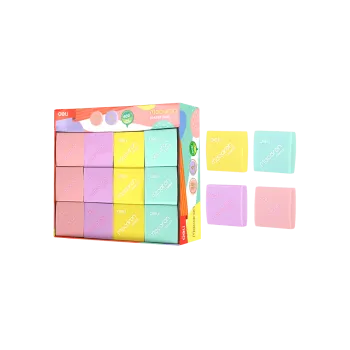 DELI ΒΙΤΡΙΝΑ ΓΕΜΑΤΗ ΓΟΜΑ 35x35x11mm MACARON ΑΣΣΟΡΤΙ 36 ΤΕΜΑΧΙΑ (Το προιόν πωλείται σε μεμονωμένα τεμάχια του ενός)