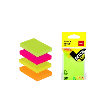 DELI ΧΑΡΤΙΑ ΣΗΜΕΙΩΣΕΩΝ ΑΥΤΟΚΟΛΛΗΤΑ BLISTER 100 ΦΥΛΛΑ 76x51mm STICK UP ΝΕΟΝ ΑΣΣΟ? (Το προιόν πωλείται σε μεμονωμένα τεμάχια του ε