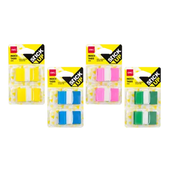 DELI ΣΕΛΙΔΟΔΕΙΚΤΗΣ ΔΙΑΦΑΝΟΣ ΑΥΤΟΚΟΛΛΗΤΟ 2x50 ΦΥΛΛΑ 44x25mm STICK UP ΑΣΣΟΡΤΙ  (Το προιόν πωλείται σε μεμονωμένα τεμάχια του ενός)