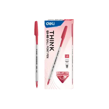 DELI ΣΤΥΛΟ 1.0 THINK ΚΟΚΚΙΝΟ 12 ΤΕΜΑΧΙΑ (Το προιόν πωλείται σε μεμονωμένα τεμάχια του ενός)