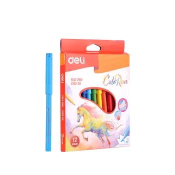 DELI ΜΑΡΚΑΔΟΡΟΣ WASHABLE ΧΑΡΤΙΝΟ BLISTER 12 ΧΡΩΜΑΤΑ 1.0-1.2mm COLORUN 24 ΤΕΜΑΧΙΑ (Το προιόν πωλείται σε μεμονωμένα τεμάχια του ε