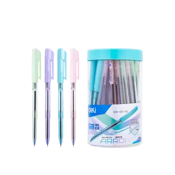 DELI ΣΤΥΛΟ BALLPOINT ΜΠΛΕ ΜΕΛΑΝΙ 0.7mm ARROW ΠΑΣΤΕΛ ΑΣΣΟΡΤΙ 50 ΤΕΜΑΧΙΑ (Το προιόν πωλείται σε μεμονωμένα τεμάχια του ενός)