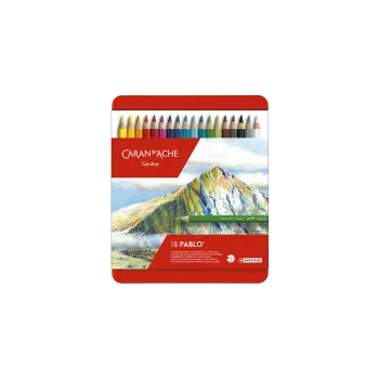 CARAN D'ACHE ΚΡΑΙΓΙΟΝ ΚΟΥΤΙ ΜΕΤAΛΛΙΚΟ 18 ΧΡΩΜΑΤΑ Φ3.8mm PABLO
