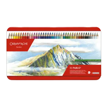 CARAN D'ACHE ΚΡΑΙΓΙΟΝ ΚΟΥΤΙ ΜΕΤΑΛΛΙΚΟ 80 ΧΡΩΜΑΤΑ Φ3.8mm PABLO