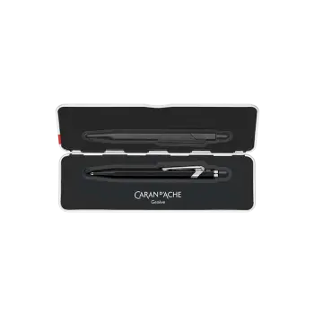 CARAN D'ACHE ΣΤΥΛΟ BALLPOINT ΜΕΤΑΛΛΙΚΟ ΜΠΛΕ ΜΕΛΑΝΙ ΣΕ ΜΕΤΑΛΛΙΚΟ ΚΟΥΤΙ MEDIUM 849