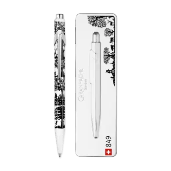 CARAN D'ACHE ΣΤΥΛΟ BALLPOINT ΜΕΤΑΛΛΙΚΟ ΜΠΛΕ ΜΕΛΑΝΙ ΣΕ ΜΕΤΑΛΛΙΚΟ ΚΟΥΤΙ MEDIUM 849