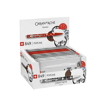CARAN D'ACHE ΒΙΤΡΙΝΑ ΓΕΜΑΤΗ ΣΤΥΛΟ BALLPOINT ΜΠΛΕ ΜΕΛΑΝΙ ΣΕ ΚΟΥΤΙ TOTALLY SWISS ΑΣΣ (Το προιόν πωλείται σε μεμονωμένα τεμάχια του