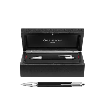CARAN D'ACHE ΣΤΥΛΟ BALLPOINT VARIUS EBONY SILVER/ΜΑΥΡΟ