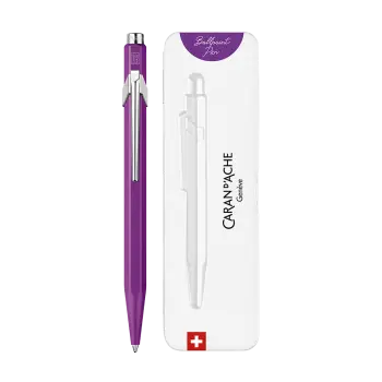CARAN D'ACHE ΣΤΥΛΟ BALLPOINT ΜΕΤΑΛΛΙΚΟ ΜΠΛΕ ΜΕΛΑΝΙ ΣΕ ΜΕΤΑΛΛΙΚΟ ΚΟΥΤΙ 849 COLORM