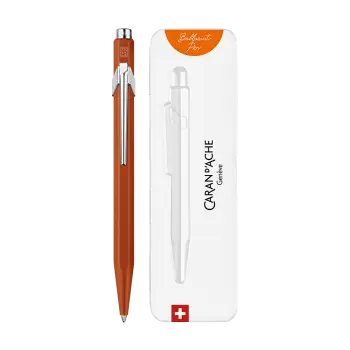 CARAN D'ACHE ΣΤΥΛΟ BALLPOINT ΜΕΤΑΛΛΙΚΟ ΜΠΛΕ ΜΕΛΑΝΙ ΣΕ ΜΕΤΑΛΛΙΚΟ ΚΟΥΤΙ 849 COLORM