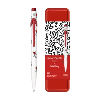 CARAN D'ACHE ΣΤΥΛΟ BALLPOINT ΜΕΤΑΛΛΙΚΟ ΜΑΥΡΟ ΜΕΛΑΝΙ ΣΕ ΜΕΤΑΛΛΙΚΟ ΚΟΥΤΙ MEDIUM 8
