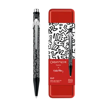 CARAN D'ACHE ΣΤΥΛΟ BALLPOINT ΜΕΤΑΛΛΙΚΟ ΜΑΥΡΟ ΜΕΛΑΝΙ ΣΕ ΜΕΤΑΛΛΙΚΟ ΚΟΥΤΙ MEDIUM 8
