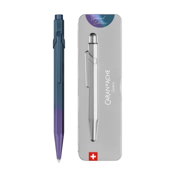 CARAN D'ACHE ΣΤΥΛΟ BALLPOINT ΜΑΥΡΟ ΜΕΛΑΝΙ ΣΕ ΜΕΤΑΛΛΙΚΟ ΚΟΥΤΙ MEDIUM 849 CLAIM YOUR STYLE