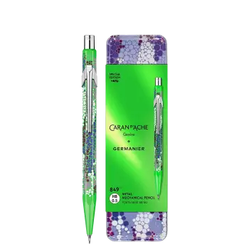 CARAN D'ACHE ΜΟΛΥΒΙ ΜΗΧΑΝΙΚΟ 0.5mm ΣΕ ΜΕΤΑΛΛΙΚΟ ΚΟΥΤΙ 849 GERMANIER GREEN FLUO