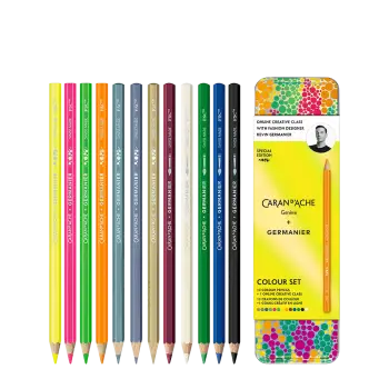 CARAN D'ACHE ΣΕΤ ΖΩΓΡΑΦΙΚΗΣ (ΞΥΛΟΜΠΟΓΙΕΣ) ΣΕ ΚΑΣΕΤΙΝΑ ΜΕΤΑΛΛΙΚΗ 13 ΤΕΜΑΧ