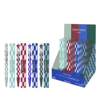 CARAN D'ACHE ΒΙΤΡΙΝΑ ΓΕΜΑΤΗ ΣΤΥΛΟ BALLPOINT MEDIUM ΜΑΥΡΟ ΜΕΛΑΝΙ ΜΕΤΑΛΛΙΚΟ 849 MOSA