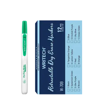 WRITECH ΜΑΡΚΑΔΟΡΟΣ ΠΙΝΑΚΟΣ ΚΟΥΜΠΙ 2mm RETRACTABLE SPEARMINT ΠΡΑΣΙΝΟ 12 ΤΕΜΑΧΙΑ (Το προιόν πωλείται σε μεμονωμένα τεμάχια του ενό