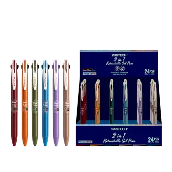 WRITECH ΒΙΤΡΙΝΑ ΓΕΜΑΤΗ ΣΤΥΛΟ GEL ΚΟΥΜΠΙ ΔΙΧΡΩΜΟ 0.7mm DUAL COLOR 24 ΤΕΜΑΧΙΑ (Το προιόν πωλείται σε μεμονωμένα τεμάχια του ενός)