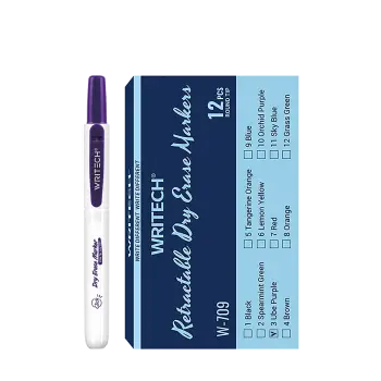 WRITECH ΜΑΡΚΑΔΟΡΟΣ ΠΙΝΑΚΟΣ ΚΟΥΜΠΙ 2mm RETRACTABLΕ ΜΩΒ 12 ΤΕΜΑΧΙΑ (Το προιόν πωλείται σε μεμονωμένα τεμάχια του ενός)