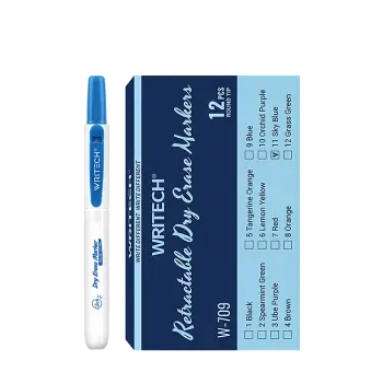 WRITECH ΜΑΡΚΑΔΟΡΟΣ ΠΙΝΑΚΟΣ ΚΟΥΜΠΙ 2mm RETRACTABLE ΓΑΛΑΖΙΟ 12 ΤΕΜΑΧΙΑ (Το προιόν πωλείται σε μεμονωμένα τεμάχια του ενός)