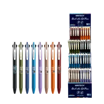 WRITECH ΒΙΤΡΙΝΑ ΓΕΜΑΤΗ ΣΤΥΛΟ GEL ΚΟΥΜΠΙ ΔΙΧΡΩΜΟ 0.7mm DUAL COLOR 96 ΤΕΜΑΧΙΑ (Το προιόν πωλείται σε μεμονωμένα τεμάχια του ενός)