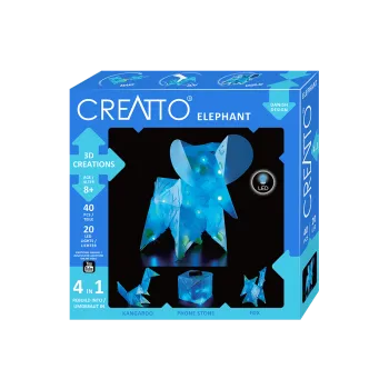 KOSMOS 3D ΚΑΤΑΣΚΕΥΗ ΜΕ LED 4 ΣΕ 1 ΕΛΕΦΑΝΤΑΣ CREATTO