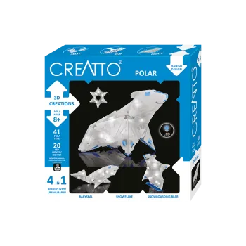 KOSMOS 3D ΚΑΤΑΣΚΕΥΗ ΜΕ LED 4 ΣΕ 1 ΠΟΛΙΚΗ ΑΡΚΟΥΔΑ CREATTO