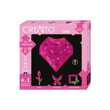 KOSMOS 3D ΚΑΤΑΣΚΕΥΗ ΜΕ LED 4 ΣΕ 1 ΚΑΡΔΙΑ CREATTO