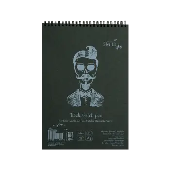 SMLT ART ΜΠΛΟΚ ΣΧΕΔΙΟΥ ΣΠΙΡΑΛ 30 ΦΥΛΛΑ Α4 165gsm ΜΑΥΡΟ