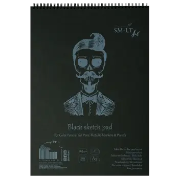 SMLT ART ΜΠΛΟΚ ΣΧΕΔΙΟΥ ΣΠΙΡΑΛ 30 ΦΥΛΛΑ Α3 165gsm ΜΑΥΡΟ