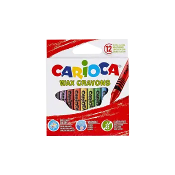 CARIOCA ΚΡΑΙΓΙΟΝ ΚΕΡΙΝΟ (ΚΗΡΟΜΠΟΓΙΕΣ) 12 ΧΡΩΜΑΤΑ WAX 12 ΤΕΜΑΧΙΑ (Το προιόν πωλείται σε μεμονωμένα τεμάχια του ενός)