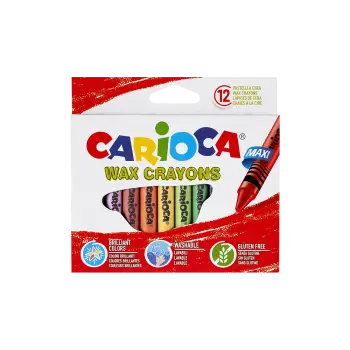 CARIOCA ΚΡΑΙΓΙΟΝ ΚΕΡΙΝΟ (ΚΗΡΟΜΠΟΓΙΕΣ) 12 ΧΡΩΜΑΤΑ WAX 12 TEMAXIA (Το προιόν πωλείται σε μεμονωμένα τεμάχια του ενός)