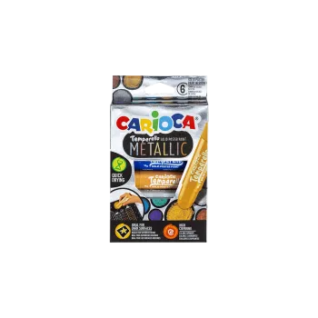 CARIOCA ΤΕΜΠΕΡΑ ΣΤΙΚ 6 ΧΡΩΜΑΤΑ METALLIC 6 ΤΕΜΑΧΙΑ